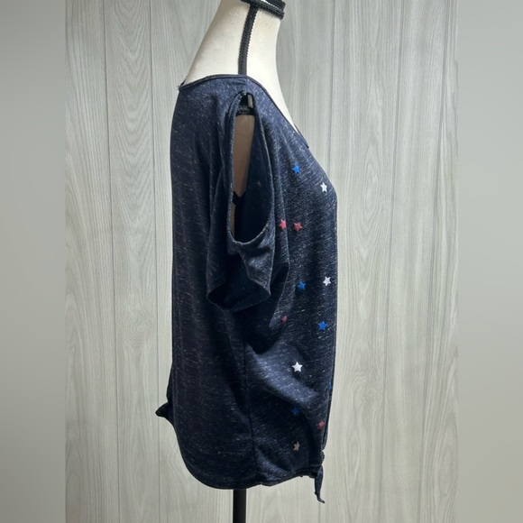 SJS open shoulder Star print top size small - Picture 4 of 10